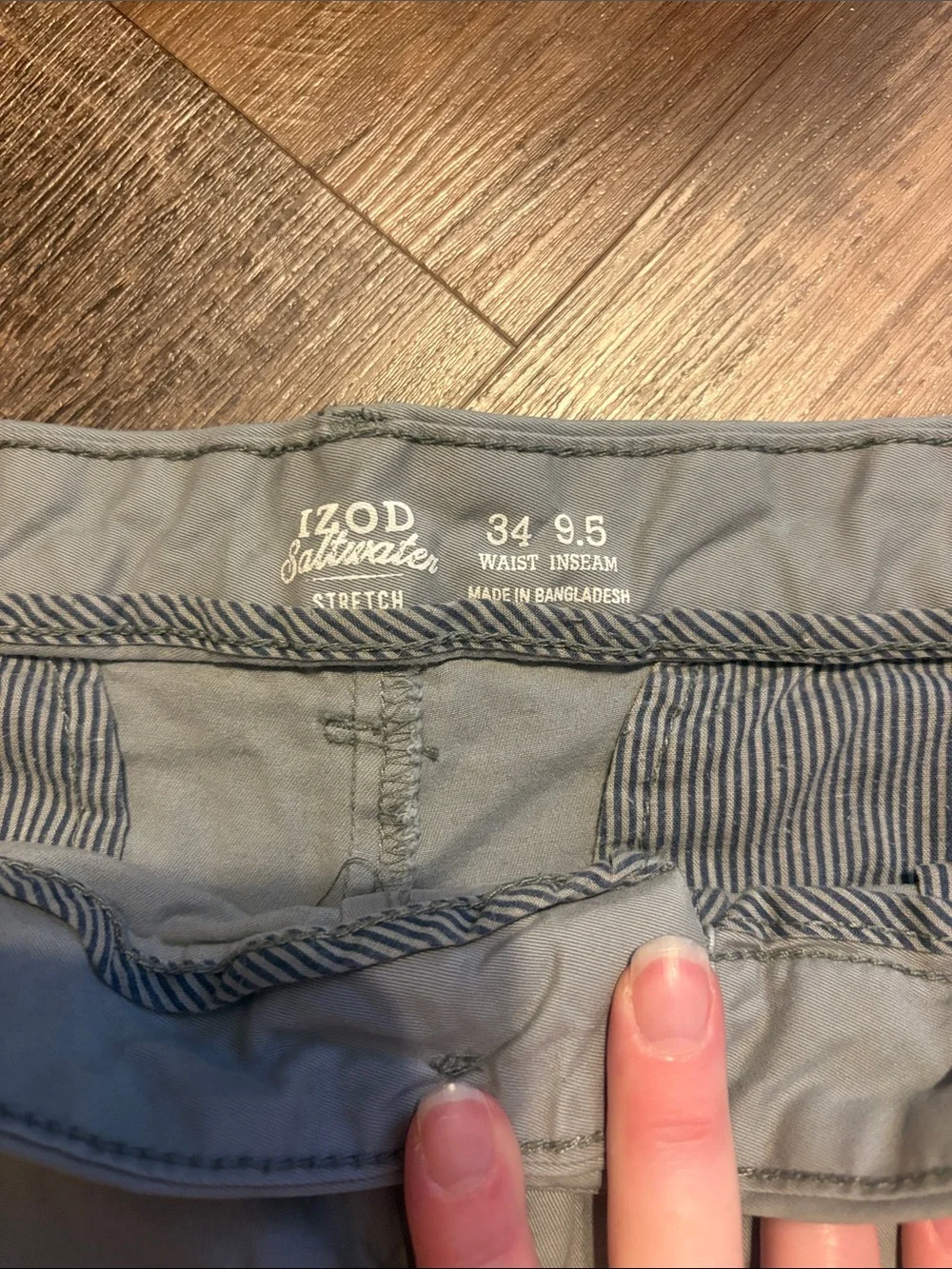 Izod Men's Light Khaki Flat-Front Shorts